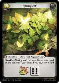 Springleaf - Radiant Origins: Pantheon - Grand Archive TCG card