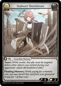 Stalwart Shieldmate (114A) - Radiant Origins: Pantheon - Grand Archive TCG card