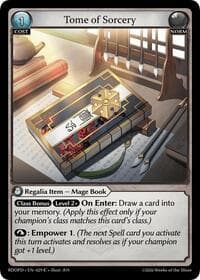 Tome of Sorcery - Radiant Origins: Pantheon - Grand Archive TCG card