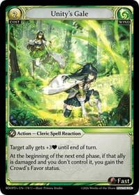 Unity's Gale - Radiant Origins: Pantheon - Grand Archive TCG card