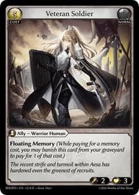 Veteran Soldier (121A) - Radiant Origins: Pantheon - Grand Archive TCG card