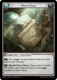 Worn Diary - Radiant Origins: Pantheon - Grand Archive TCG card