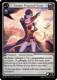 Zander, Prepared Scout - Radiant Origins: Pantheon - Grand Archive TCG card