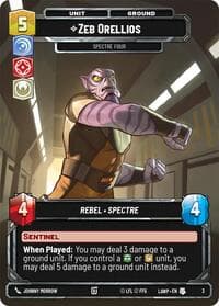 Zeb Orellios - Spectre Four - A Lawless Time: Weekly Play Promos - Star Wars: Unlimited card