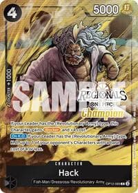 Hack (Regionals Champion Card Set 26-27) - One Piece Promotion Cards - One Piece Card Game card