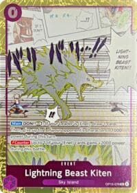 Lightning Beast Kiten (Dash Pack) - Adventure on Kami's Island - One Piece Card Game card