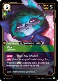 Vex, Mocking - Unleashed - Riftbound: League of Legends Trading Card Game card