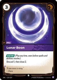 Lunar Boon - Unleashed - Riftbound: League of Legends Trading Card Game card