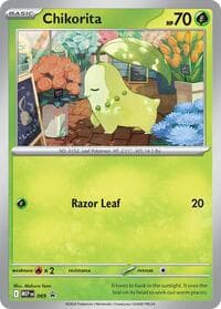 Chikorita (Cosmos Holo) - ME: Mega Evolution Promo - Pokemon card