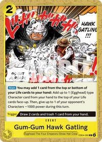 Gum-Gum Hawk Gatling - Adventure on Kami's Island Release Event Cards - One Piece Card Game card