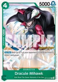 Dracule Mihawk - Adventure on Kami's Island Release Event Cards - One Piece Card Game card