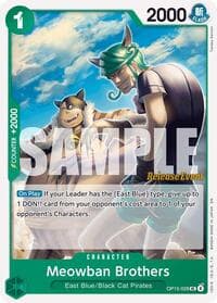 Meowban Brothers - Adventure on Kami's Island Release Event Cards - One Piece Card Game card