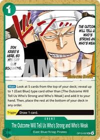 The Outcome Will Tell Us Who's Strong and Who's Weak - Adventure on Kami's Island Release Event Cards - One Piece Card Game card