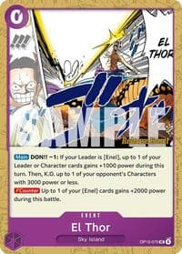 El Thor - Adventure on Kami's Island Release Event Cards - One Piece Card Game card