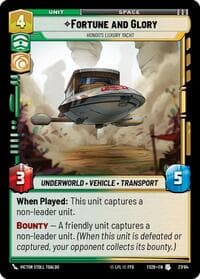 Fortune and Gory - Hondo's Luxury Yacht - Twin Suns - Star Wars: Unlimited card