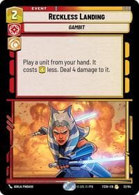 Reckless Landing - Twin Suns - Star Wars: Unlimited card