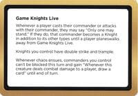 Game Knights Live (Black Lotus Unknown Planechase) - Oversize Cards - Magic: The Gathering card