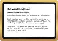 Multiversal High Council (Black Lotus Unknown Planechase) - Oversize Cards - Magic: The Gathering card