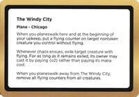 The Windy City (Black Lotus Unknown Planechase) - Oversize Cards - Magic: The Gathering card