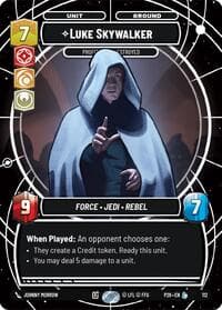 Luke Skywalker - Profit or Be Destroyed - Sector and Regional Promos: Season 1 - Star Wars: Unlimited card