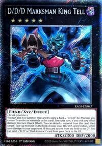 D/D/D Marksman King Tell (Platinum Secret Rare) - Rarity Collection 5 - YuGiOh card