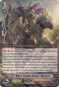 Black Dragon Knight, Vortimer - EB03 - Cavalry of Black Steel - Cardfight Vanguard card