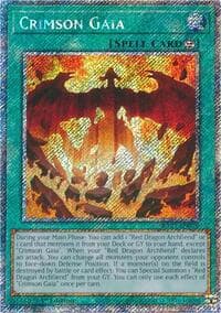 Crimson Gaia (Platinum Secret Rare) - Rarity Collection 5 - YuGiOh card