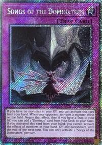 Songs of the Dominators (Platinum Secret Rare) - Rarity Collection 5 - YuGiOh card