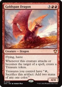 Goldspan Dragon - Commander: Secrets of Strixhaven - Magic: The Gathering card