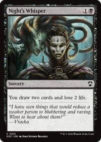 Night's Whisper - Commander: Secrets of Strixhaven - Magic: The Gathering card