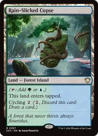 Rain-Slicked Copse - Commander: Secrets of Strixhaven - Magic: The Gathering card