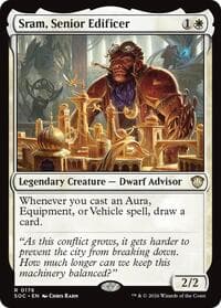Sram, Senior Edificer - Commander: Secrets of Strixhaven - Magic: The Gathering card