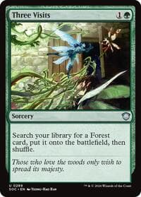 Three Visits - Commander: Secrets of Strixhaven - Magic: The Gathering card