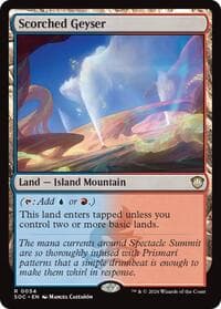 Scorched Geyser - Commander: Secrets of Strixhaven - Magic: The Gathering card