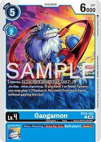 Gaogamon - Dual Revolution - Digimon Card Game card