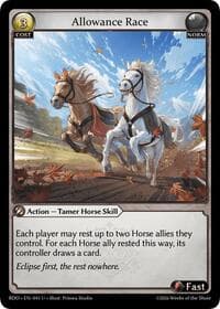 Allowance Race - Radiant Origins - Grand Archive TCG card