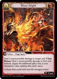 Blaze Alight - Radiant Origins - Grand Archive TCG card