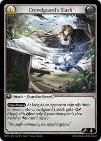 Crowdguard's Slash - Radiant Origins - Grand Archive TCG card