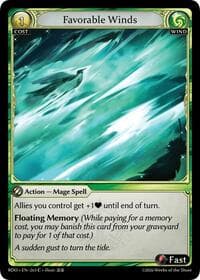 Favorable Winds - Radiant Origins - Grand Archive TCG card