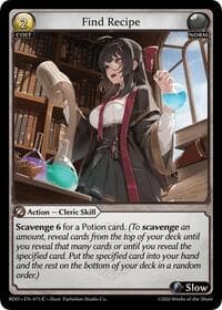 Find Recipe - Radiant Origins - Grand Archive TCG card