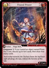 Found Power - Radiant Origins - Grand Archive TCG card