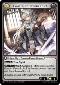 Gawain, Chivalrous Thief - Radiant Origins - Grand Archive TCG card