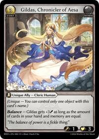 Gildas, Chronicler of Aesa - Radiant Origins - Grand Archive TCG card