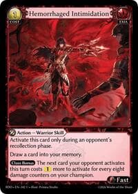 Hemorrhaged Intimidation - Radiant Origins - Grand Archive TCG card