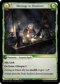 Message in Shadows - Radiant Origins - Grand Archive TCG card