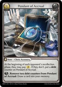 Pendant of Accrual - Radiant Origins - Grand Archive TCG card