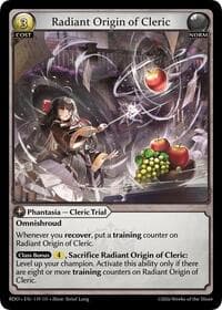 Radiant Origin of Cleric - Radiant Origins - Grand Archive TCG card