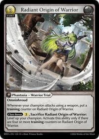 Radiant Origin of Warrior - Radiant Origins - Grand Archive TCG card