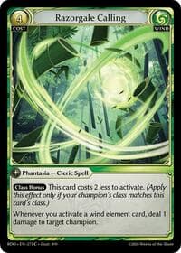 Razorgale Calling - Radiant Origins - Grand Archive TCG card