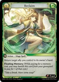 Reclaim - Radiant Origins - Grand Archive TCG card